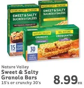 IGA Nature Valley Sweet & Salty Granola Bars 15's or Crunchy 30's offer