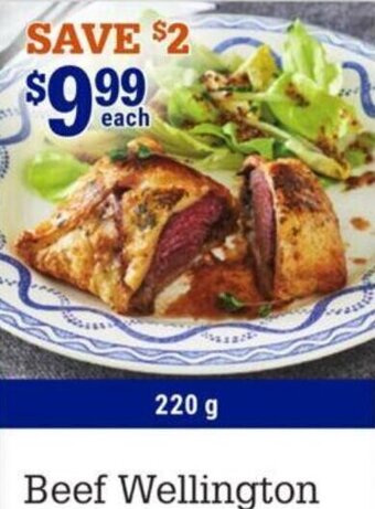 M&M Meat Shops beef Wellington 220g offer