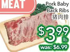 Ample Food Market Pork baby back ribs offer
