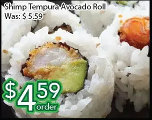 Ample Food Market Shimp tempura avocado roll offer