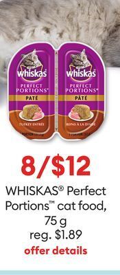 Petsmart Whiskas® perfect portions™ cat food offer