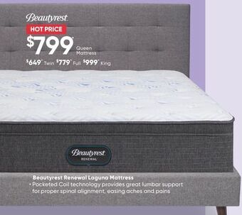 Sleep Country Beautyrest renewal laguna mattress offer