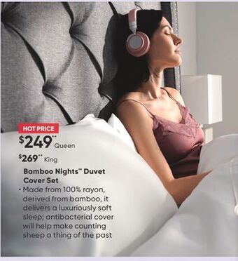 Sleep Country Bamboo nights duvet cover set offer