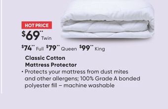 Sleep Country Classic cotton mattress protector offer