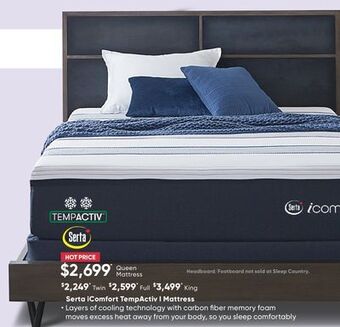 Sleep Country Serta icomfort tempactiv i mattress offer