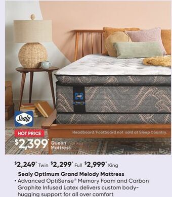Sleep Country Sealy optimum grand melody mattress offer
