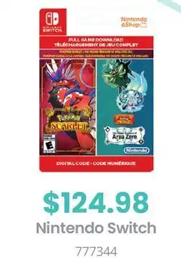 GameStop Pokémon scarlet bundle - digital nintendo switch offer