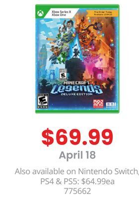 GameStop Minecraft legends deluxe edition offer