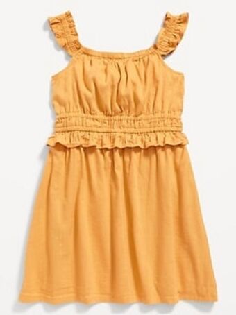 Old Navy Sleeveless fit & flare ruffle-trim dress for toddler girls offer