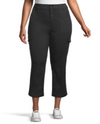 Mark's Women's garment wash high rise crop pants offer