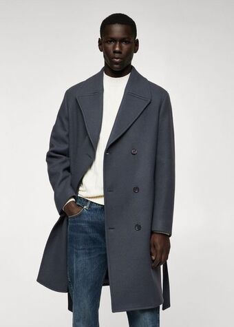 Mango Wool double-breasted coat offer