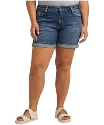 Mark's Women's boyfriend mid rise jean shorts - plus size offer