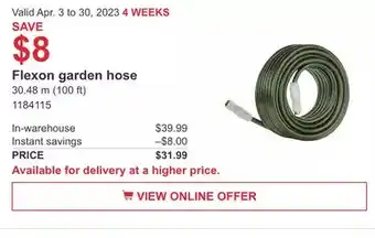 Costco Flexon garden hose offer