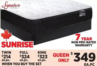 Surplus Furniture Sunrise firm queen mattress set offer