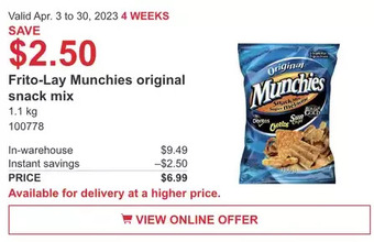 Costco Frito-lay munchies original snack mix offer