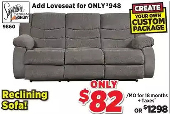 Surplus Furniture Tulen gray reclining sofa offer
