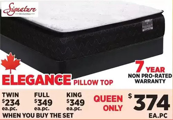 Surplus Furniture Elegance queen mattress set offer