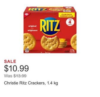 Costco Christie ritz crackers, 1.4 kg offer