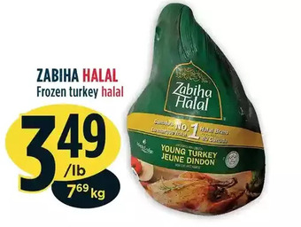 Marché Adonis Zabiha halal frozen turkey offer