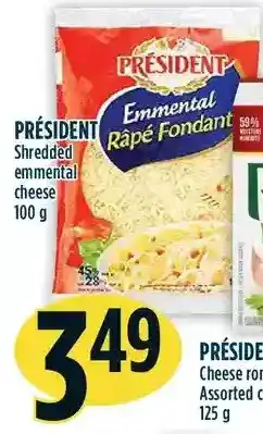 Marché Adonis President shredded emmental cheese offer