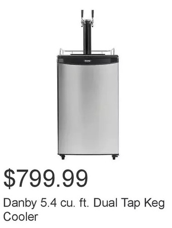 Costco Danby 5.4 cu. ft. dual tap keg cooler offer