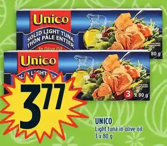 Marché Adonis Unico light tuna in olive oil offer