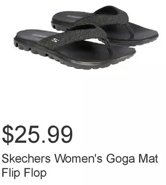 Costco Skechers women's goga mat flip flop offer