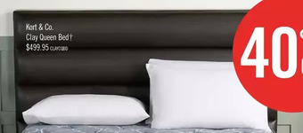 The Brick Clay queen platform bed offer