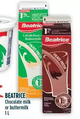 Marché Adonis Beatrice chocolate milk or buttermilk offer