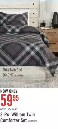The Brick William 3-piece twin comforter set offer