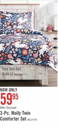 The Brick Molly 3-piece twin comforter set offer