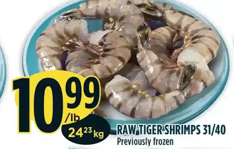 Marché Adonis Raw tiger shrimps 31/40 offer