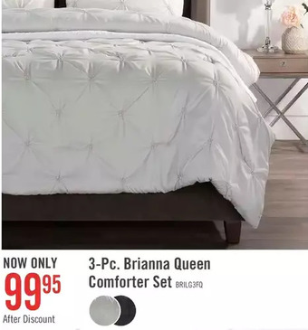 The Brick Brianna light grey 3-piece full/queen comforter set offer