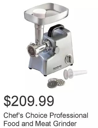 Costco Chef's choice professional food and meat grinder offer