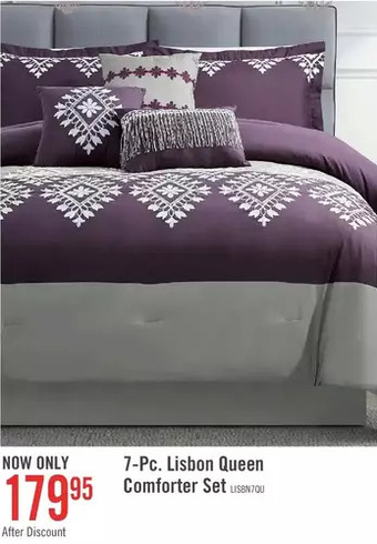 The Brick Lisbon 7-piece queen comforter set offer