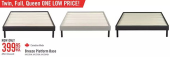 The Brick Breeze queen platform base - dark grey offer