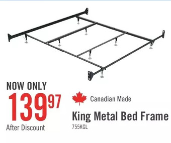 The Brick King metal glide bed frame with headboard/footboard attachment offer