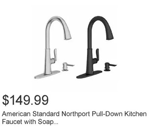 Costco American standard northport pull-down kitchen faucet with soap dispenser offer
