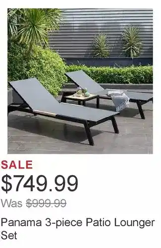 Costco Panama 3-piece patio lounger set offer