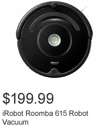 Costco Irobot roomba 615 robot vacuum offer