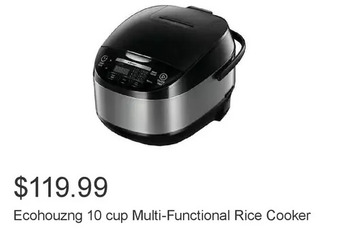 Costco Ecohouzng 10 cup multi-functional rice cooker offer