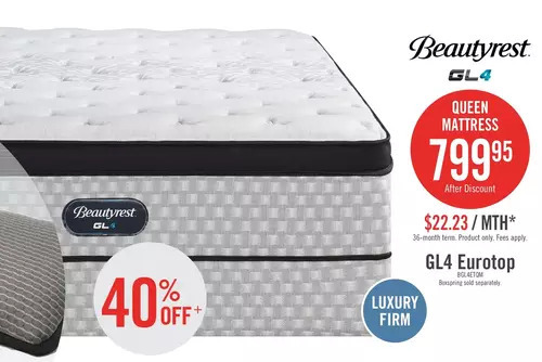 Beautyrest gl4 deals eurotop