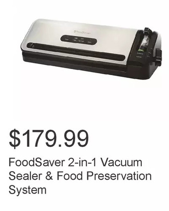 Costco Foodsaver 2-in-1 vacuum sealer & food preservation system offer