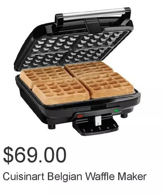 Costco Cuisinart belgian waffle maker offer