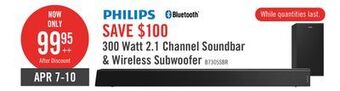 The Brick Samsung 300 w 2.1-channel soundbar with wireless subwoofer - hw-b450/zc offer