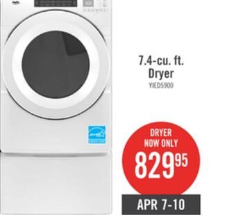 The Brick Inglis 7.4 cu. ft. electric dryer with intuitive touch controls - yied5900hw offer