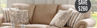 The Brick Wynn chenille sofa - taupe offer