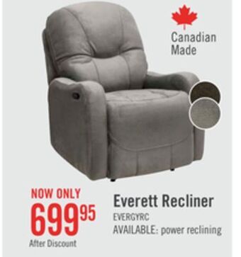 The Brick Everett recliner - grey offer
