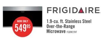 The Brick Frigidaire gallery 1.9 cu. ft. over-the-range microwave - fgbm19wnv offer