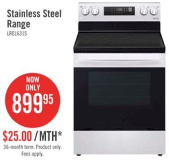 The Brick Lg 6.3 cu. ft. smart electric freestanding range - lrel6321s offer